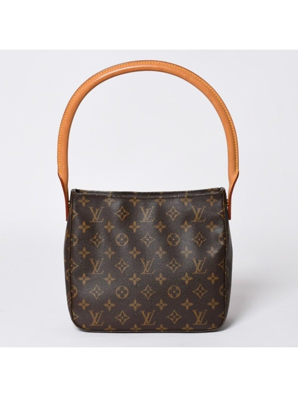 Louis Vuitton Monogram Looping MM Bag Vachetta Leather Brown Gold